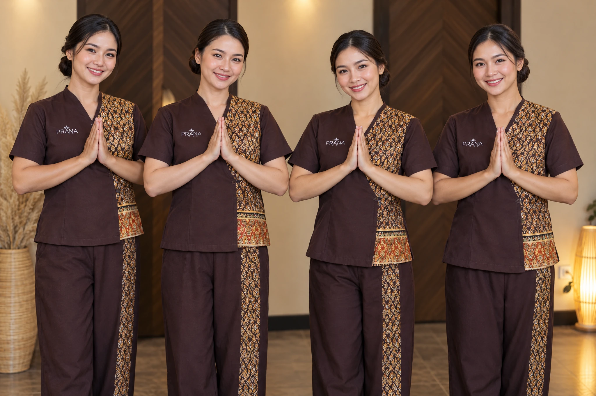 PRANA Thai Spa шеберлері қонақтарды вай тағзымымен қарсы алады